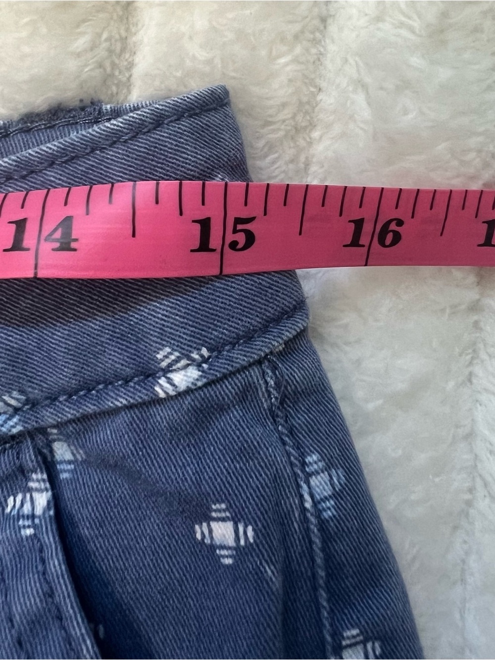 a.n.a  Blue Printed Mid-Rise Women’s Twill  Shorts Sz 4 - Picture 7 of 9